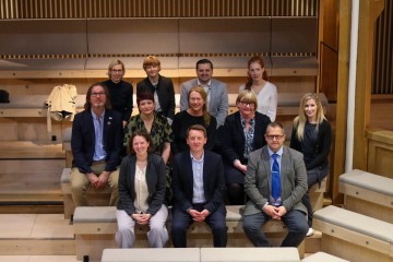 Edge Hill group in Cockpit Theatre