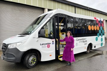 Cllr Phillippa Williamson With A Convention Branded Minibus