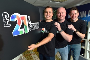 21Digital directors Sam Fletcher Michael Cain and Steven Taylor launch 21K Giveaway to celebrate company birthday2.jpg.jpg