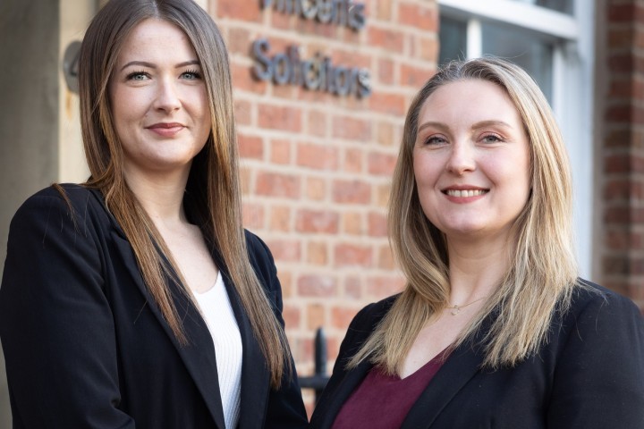 Beth Laws and Yasmine Dragan at Vincents Solicitors’ office in Winckley Square Preston