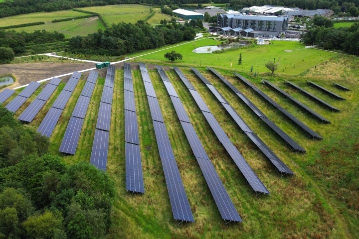 The solar farm at Crow Wood Hotel and Spa