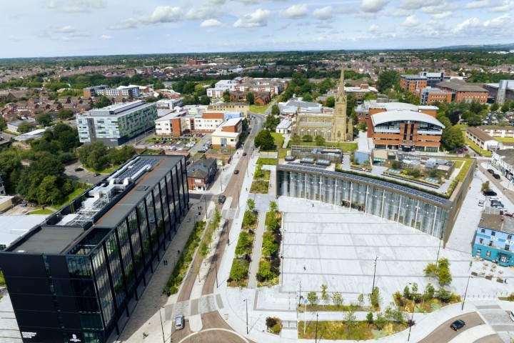 University of Central Lancashire aerial shot