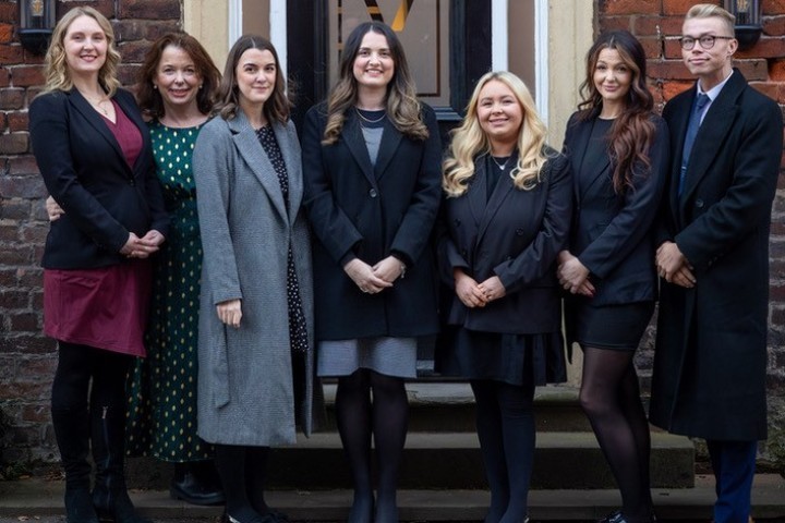 Sophie Mercer (centre) with members of Vincents Solicitors’ Poulton team at their new office in Vicarage Road, Poulton-le-Fylde.